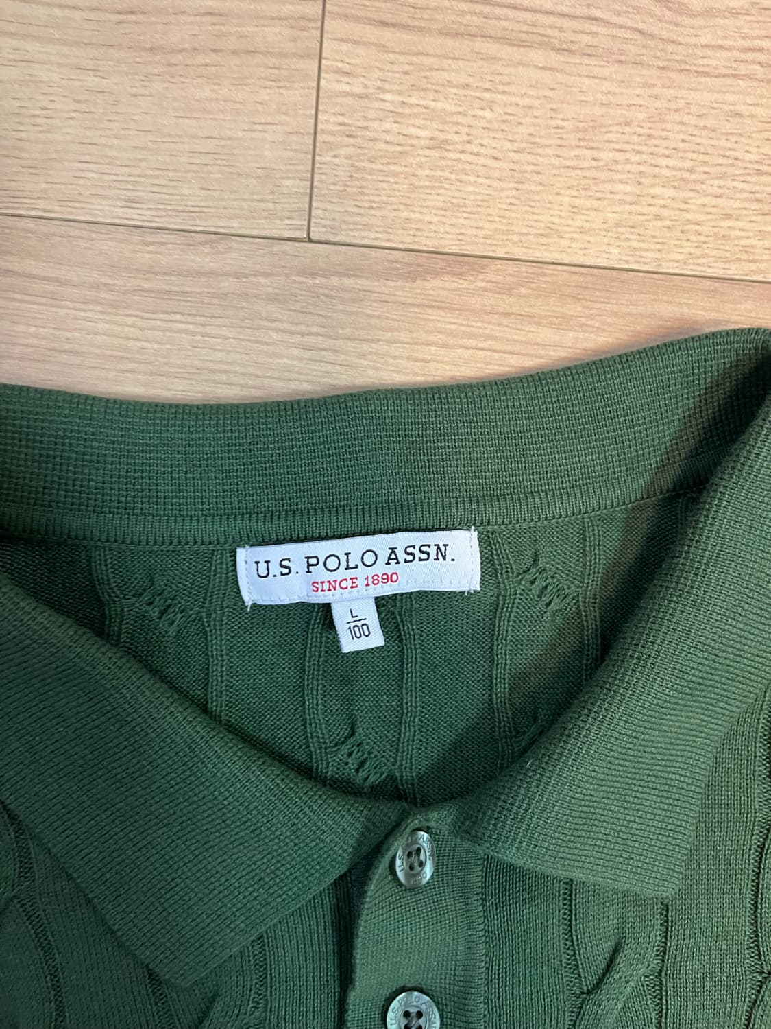 U.S. polo assn 꽈배기 카라 니트 100 상품이미지4
