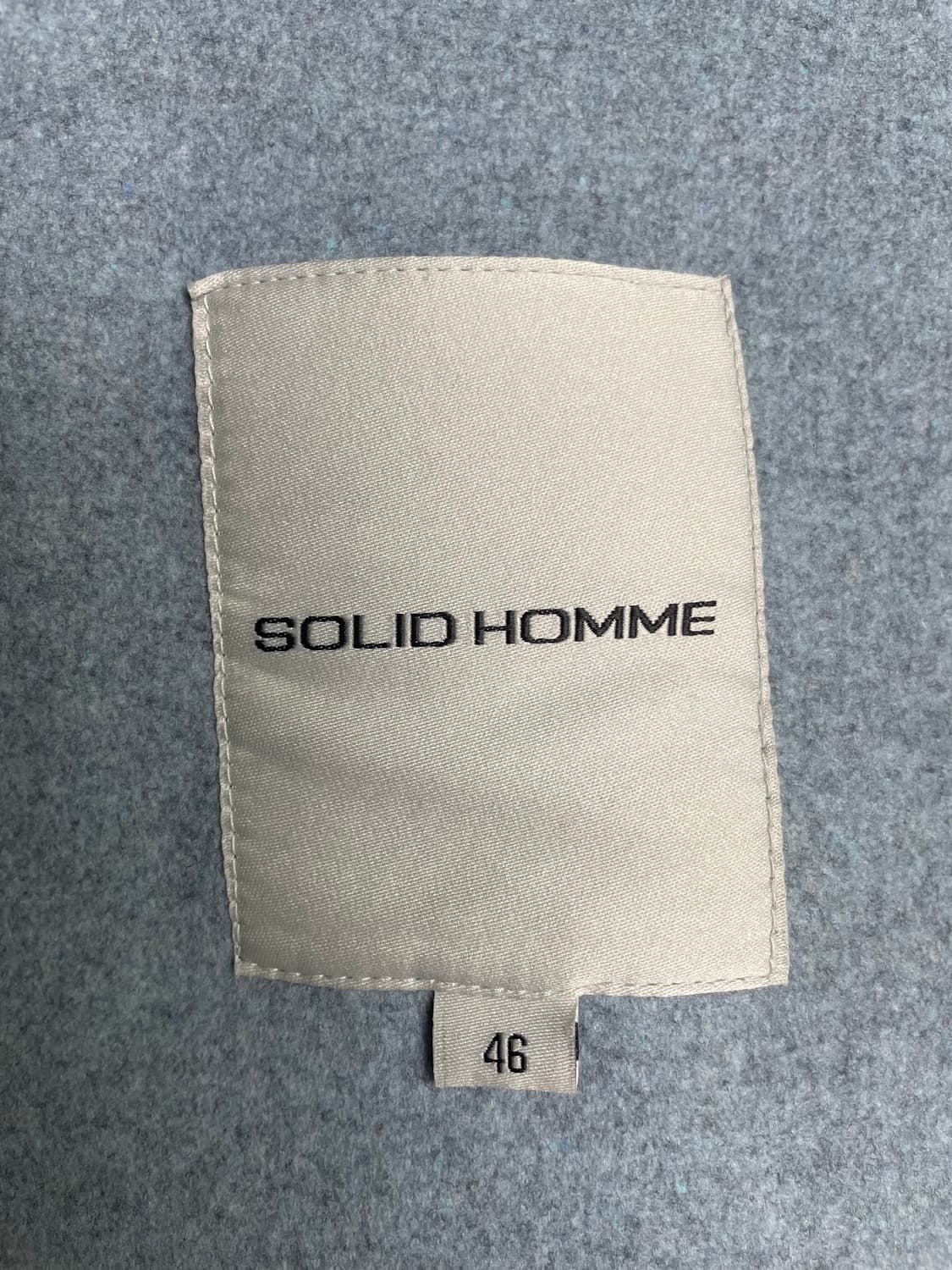 솔리드옴므 스카이블루 세미오버핏 핸드메이드 코트 46사이즈 상품이미지5