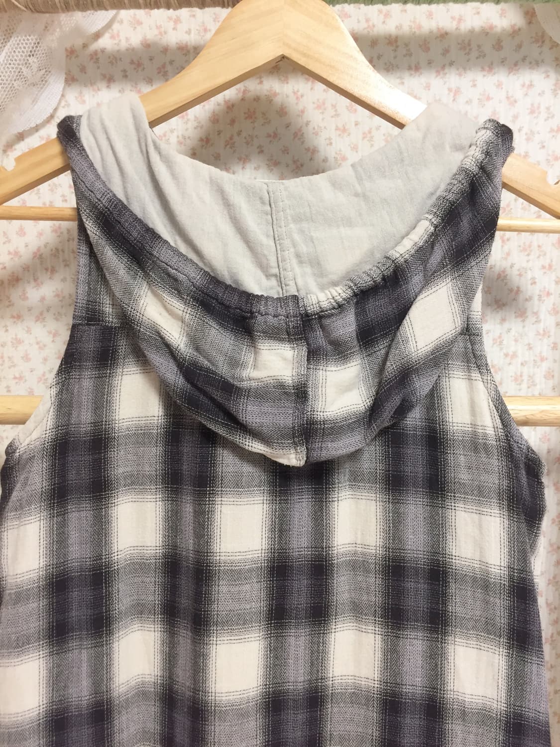 빈티지 퍼플그레이 체크 나시원피스 상품이미지8