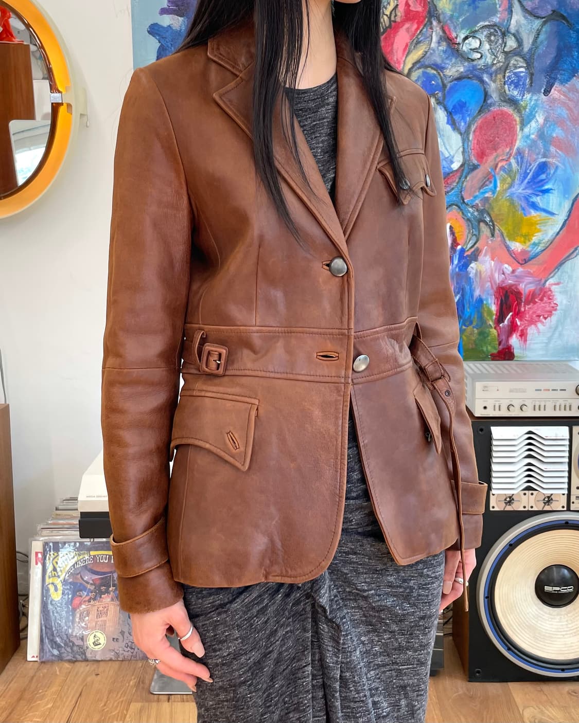 [38] 막스마라 웨스턴 레더 자켓 상품이미지2