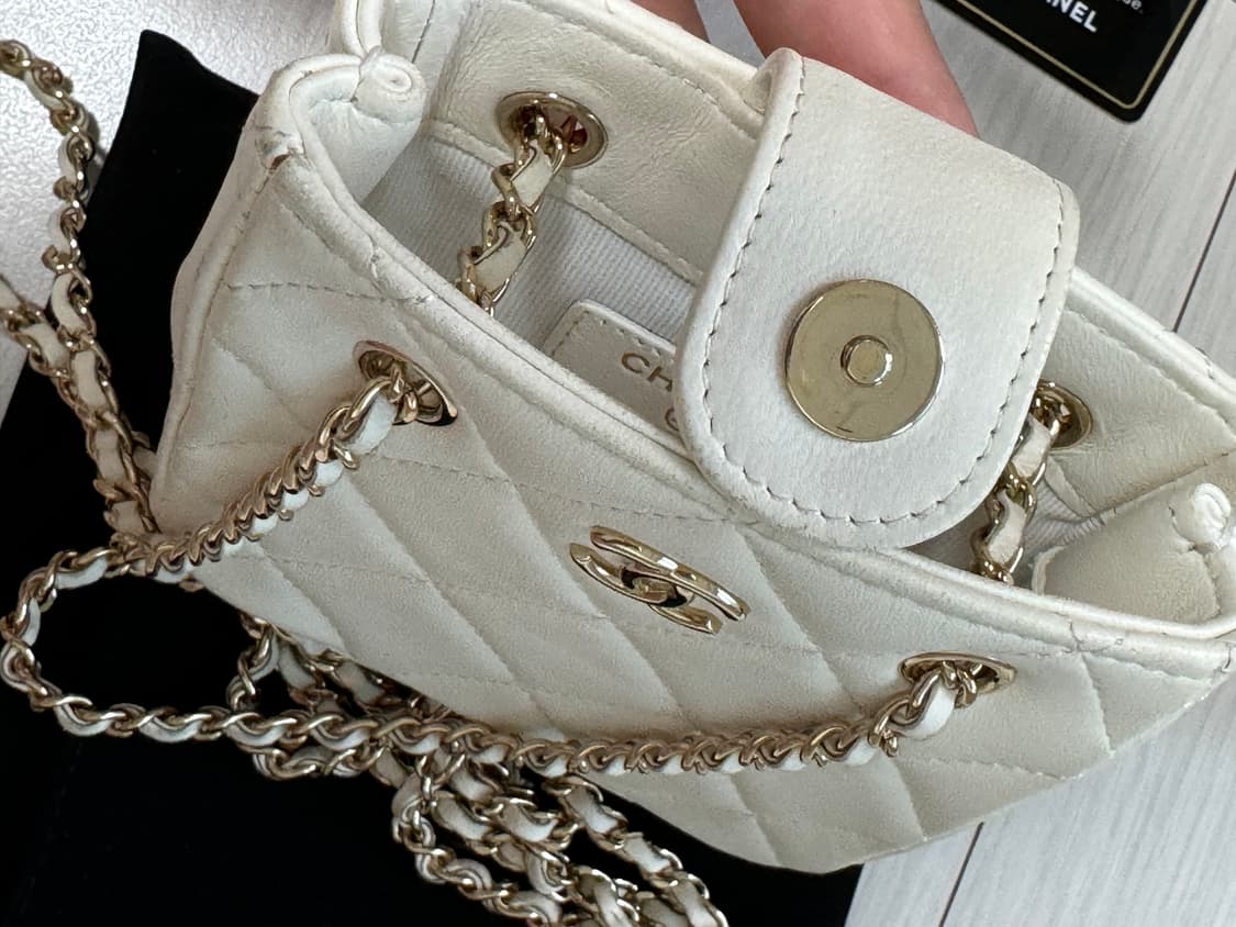 샤넬 화이트 미니 체인백 판매 상품이미지8