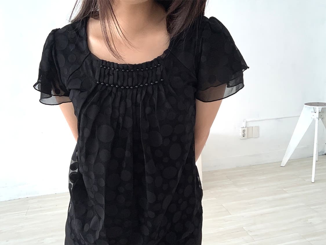 Black dot Blouse 상품이미지4