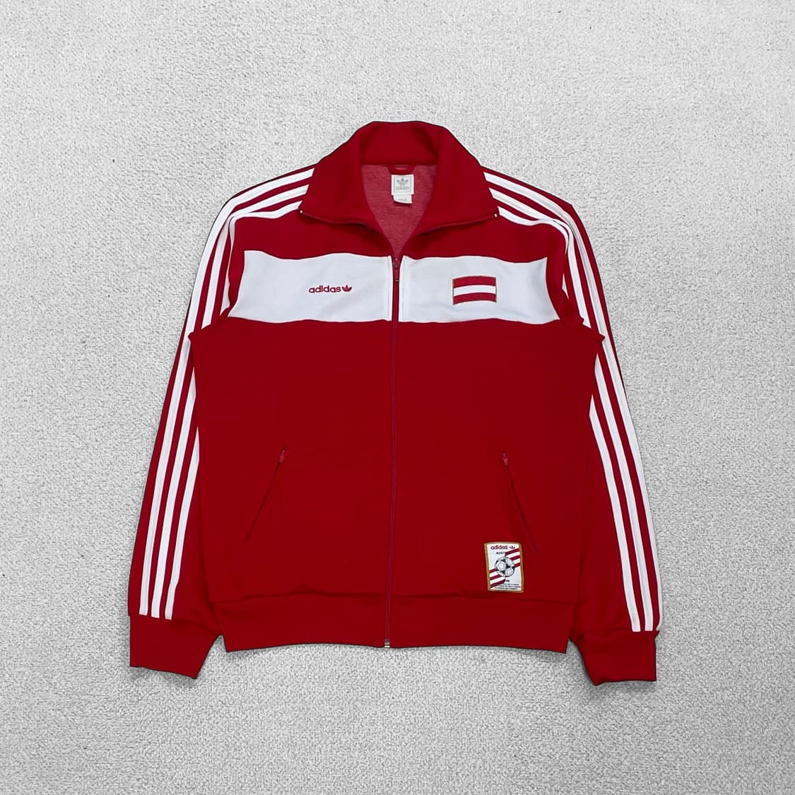 아디다스 오스트리아 트랙탑 져지 레드 화이트 상품이미지1