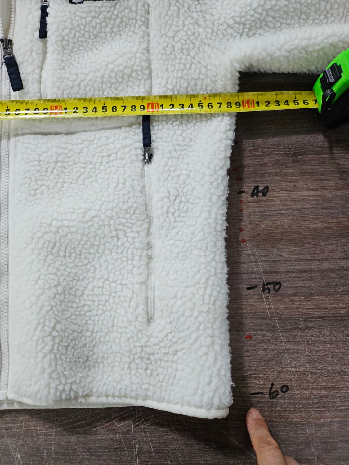 네파 아이보리 뽀글이 플리스 자켓  90  XS 상품이미지5