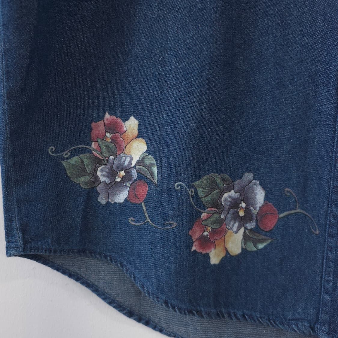 KiraKira 빈티지 데님 반팔 셔츠 상품이미지7