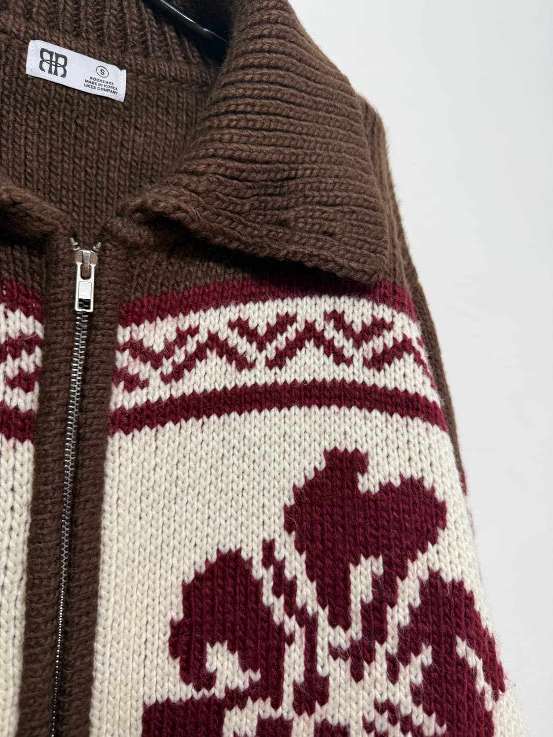 락케이크 플라워 코위찬 투웨이 니트 가디건 S 상품이미지4