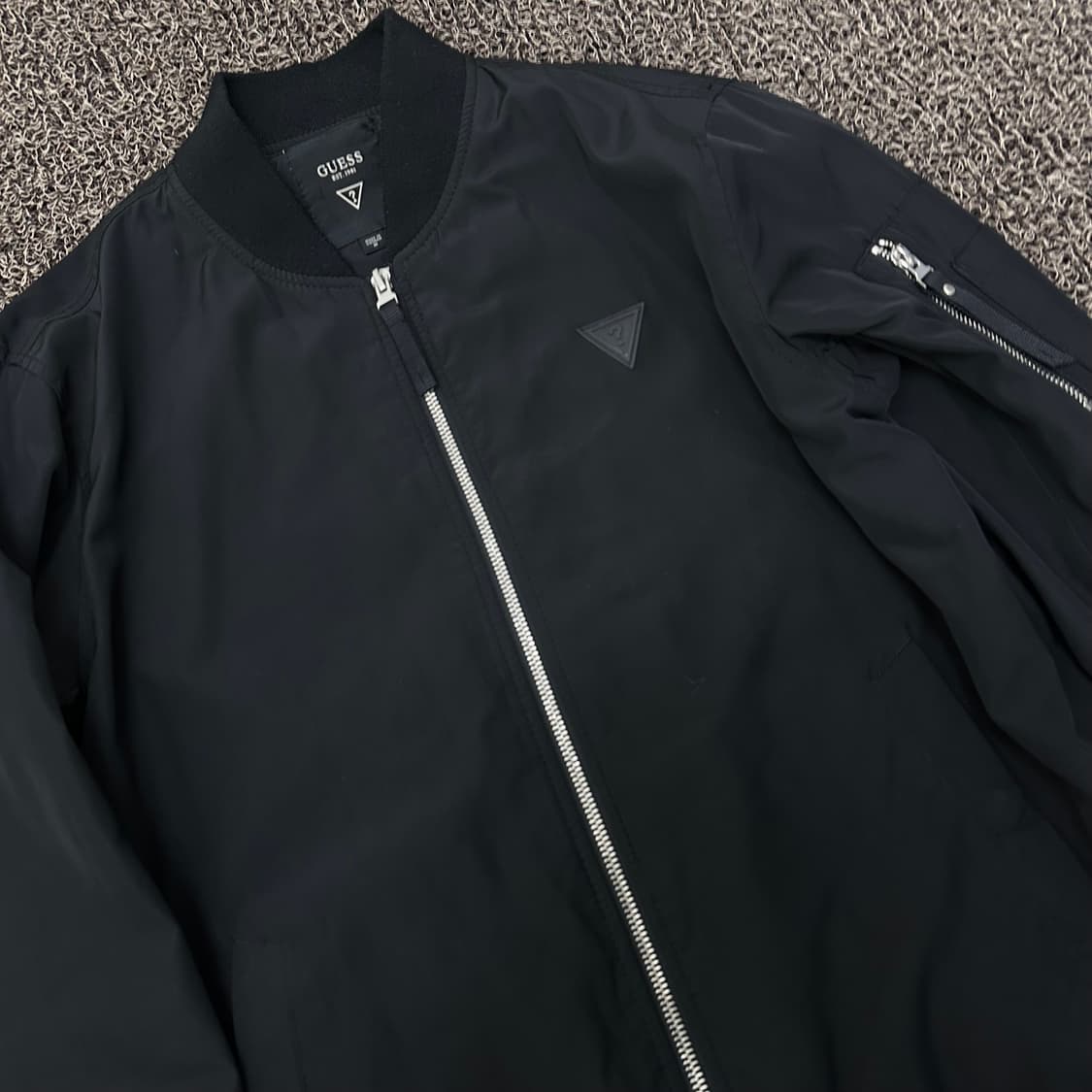 GUESS 게스 봄버 바람막이 점퍼 자켓 블랙 M 상품이미지2