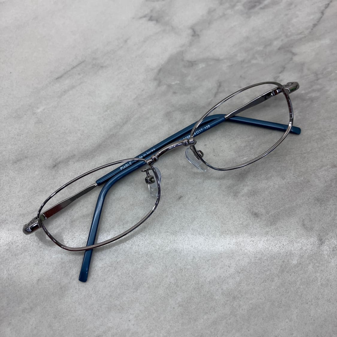 C56 PBL 긱시크 실버 슬림 스퀘어 메탈테 안경 상품이미지1