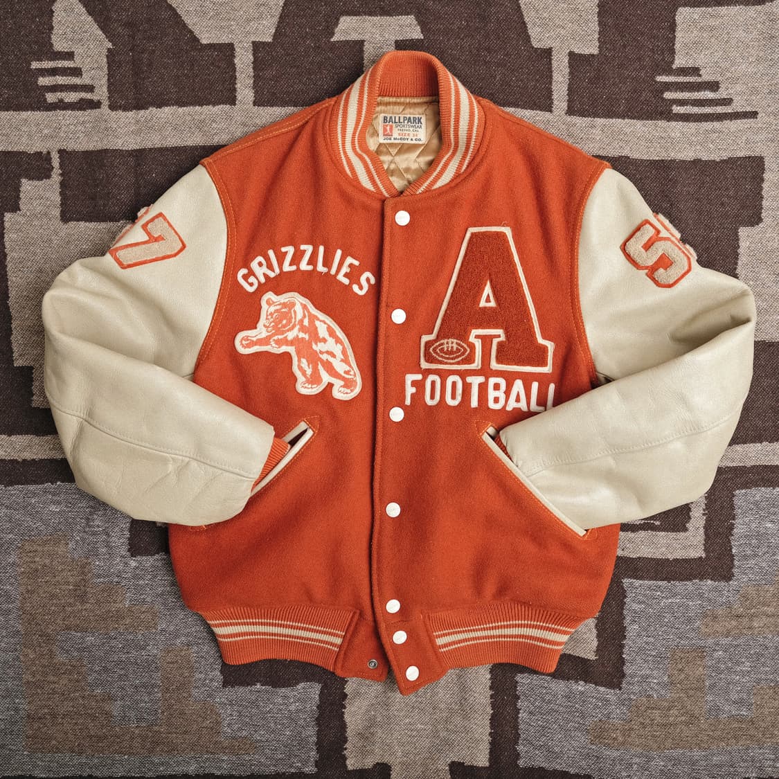 조맥코이 볼파크 바시티 자켓 34사이즈 (추천 44-55) 상품이미지1