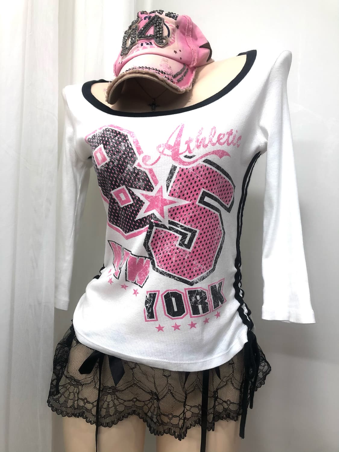 85 new york track shirring detail top 상품이미지2