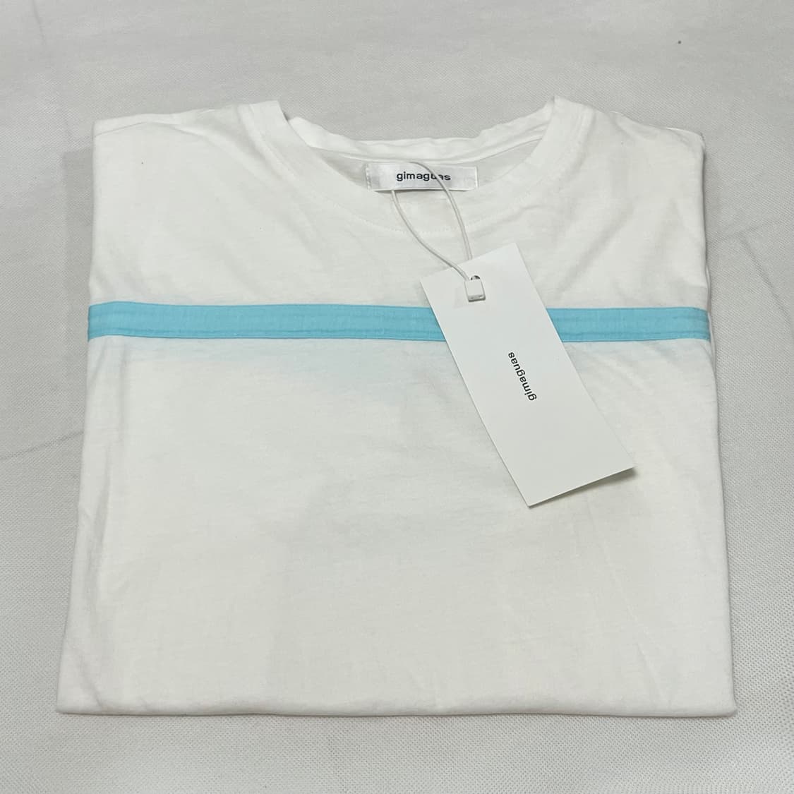 [XS,S,M]기마구아스 Thomas 라인 티셔츠/화이트 상품이미지1