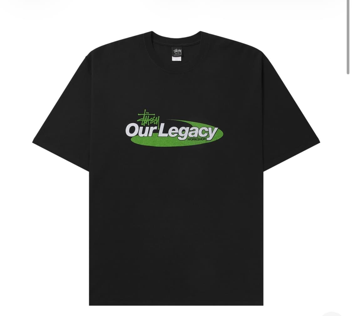 스투시 x 아워레가시 워크샵 스윌 피그먼트 다이드 티셔츠 블랙 상품이미지1