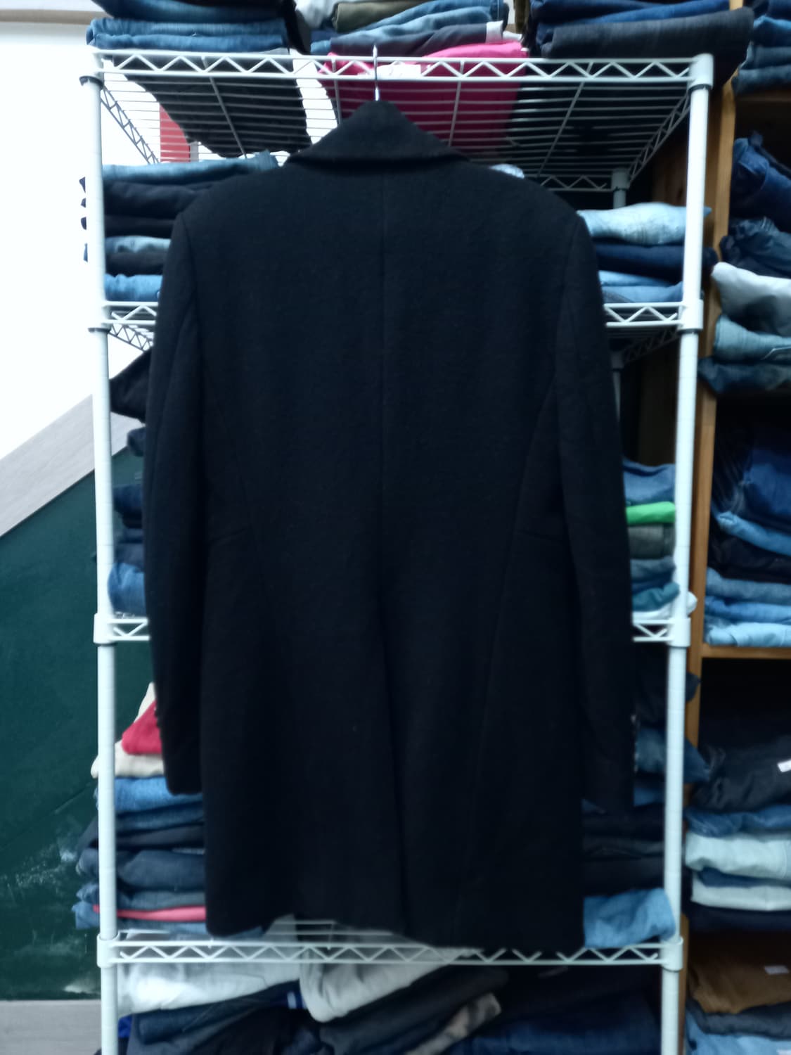 L100 SYSTEM Kor 울89% 하프코트 블랙 L-694 상품이미지2