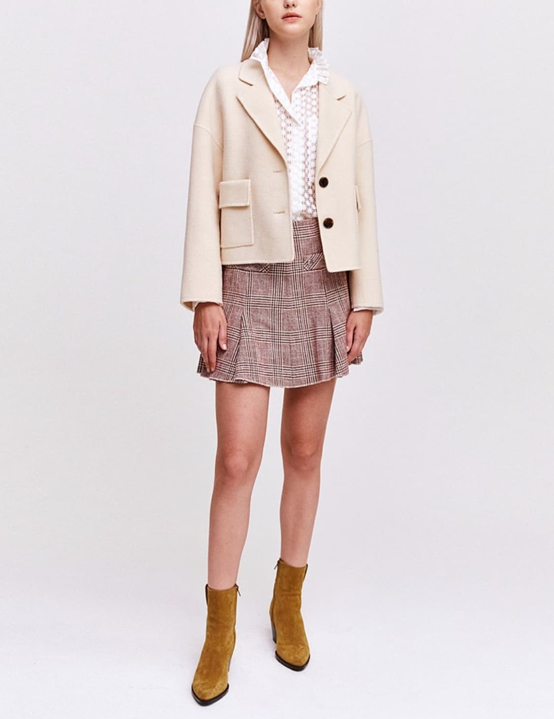 (다크네이비색상 판매) 마쥬 간절기 숏코트 2사이즈 상품이미지2