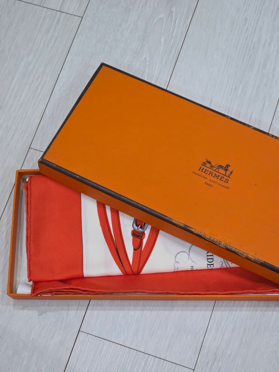 에르메스 Brides de Gala 쁘띠까레 45 오렌지  상품이미지3