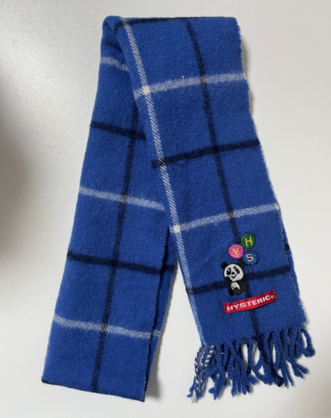 히스테릭 글래머 아카이브 팬더 자수 체크 머플러 상품이미지2