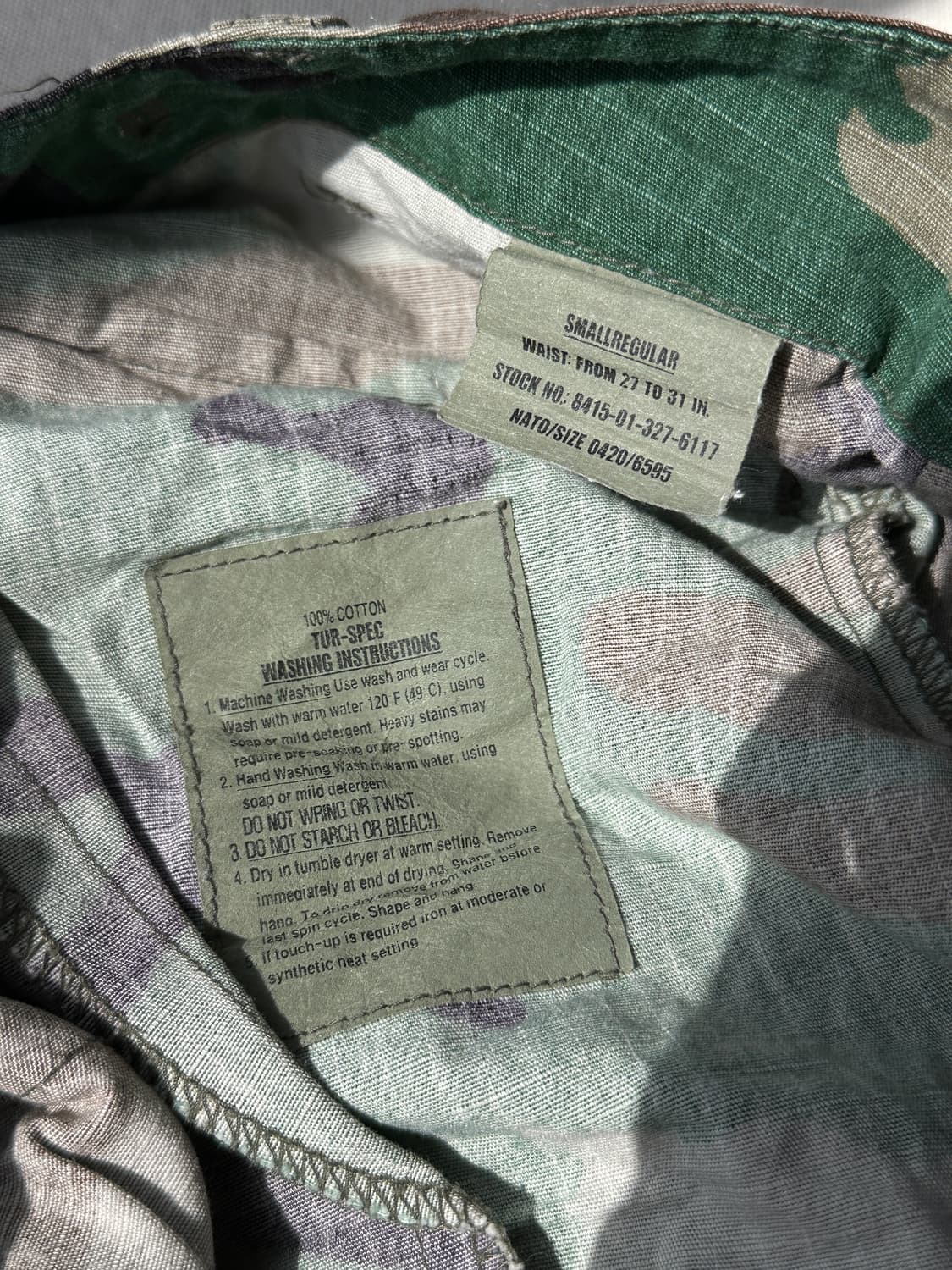 미군 우드랜드 립스탑 BDU 카고 쇼츠 S/R 30-31 상품이미지6