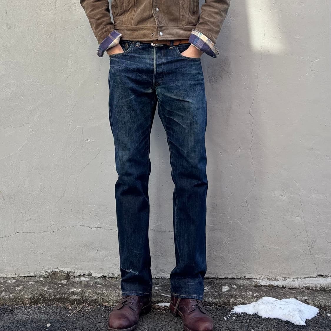 미국 RRL 슬림핏 셀비지 데님 팬츠 상품이미지2