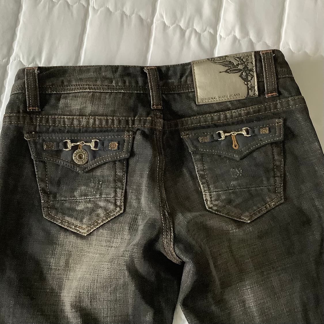 빈티지 y2k 로우라이즈 스트레이트 데님 상품이미지4