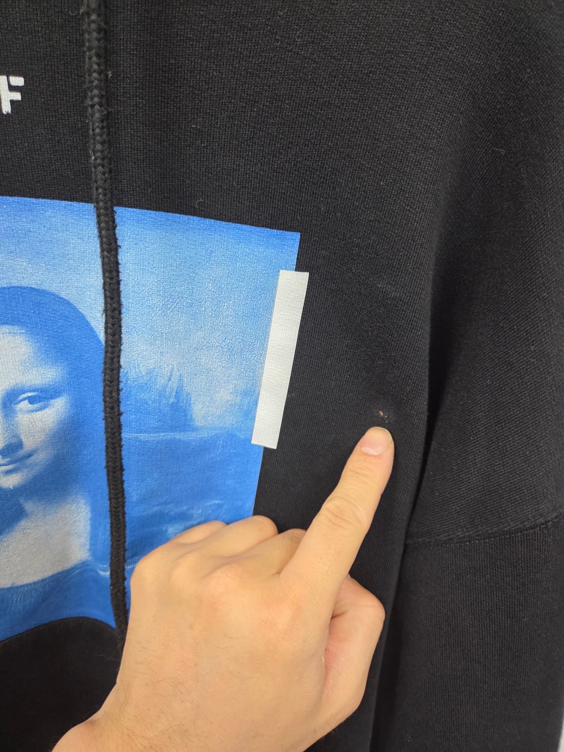 오프화이트 모나리자 기모 후드티 sp 상품이미지9