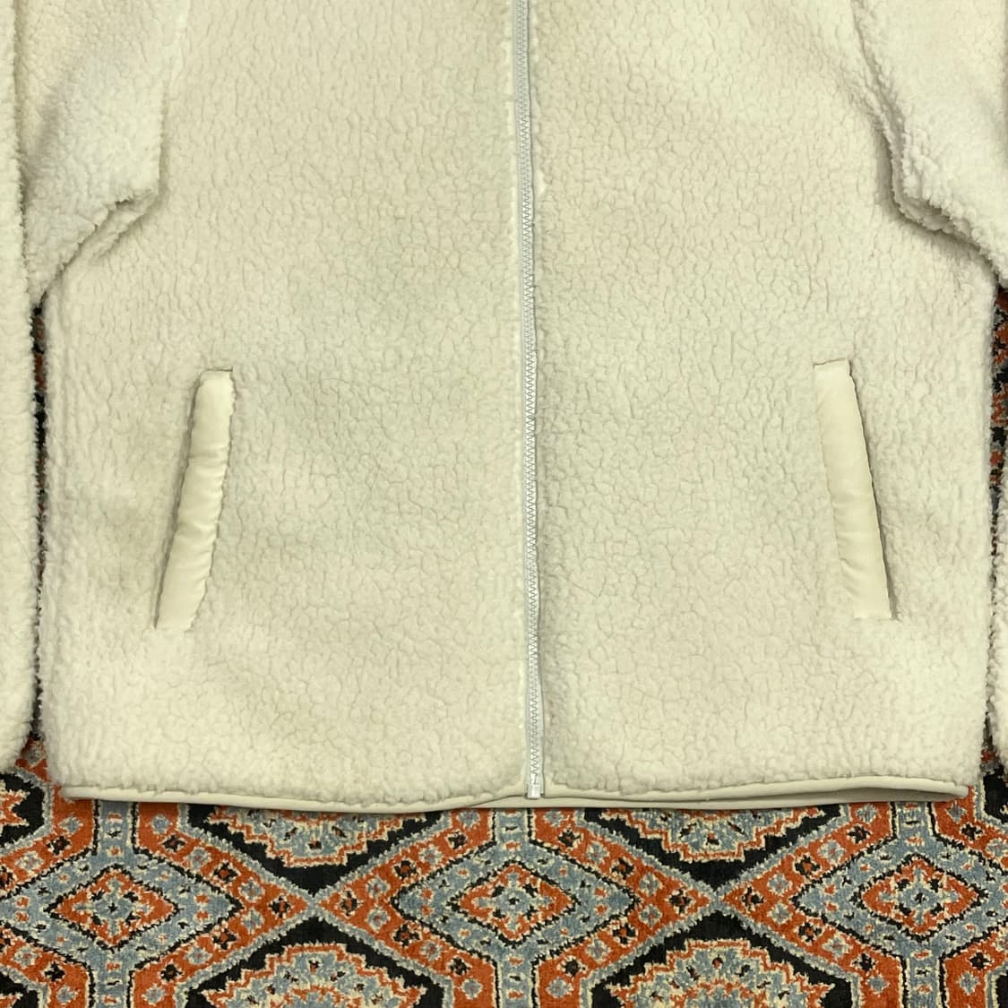 밀레 아이보리 플리스 집업 자켓 남성105 상품이미지3