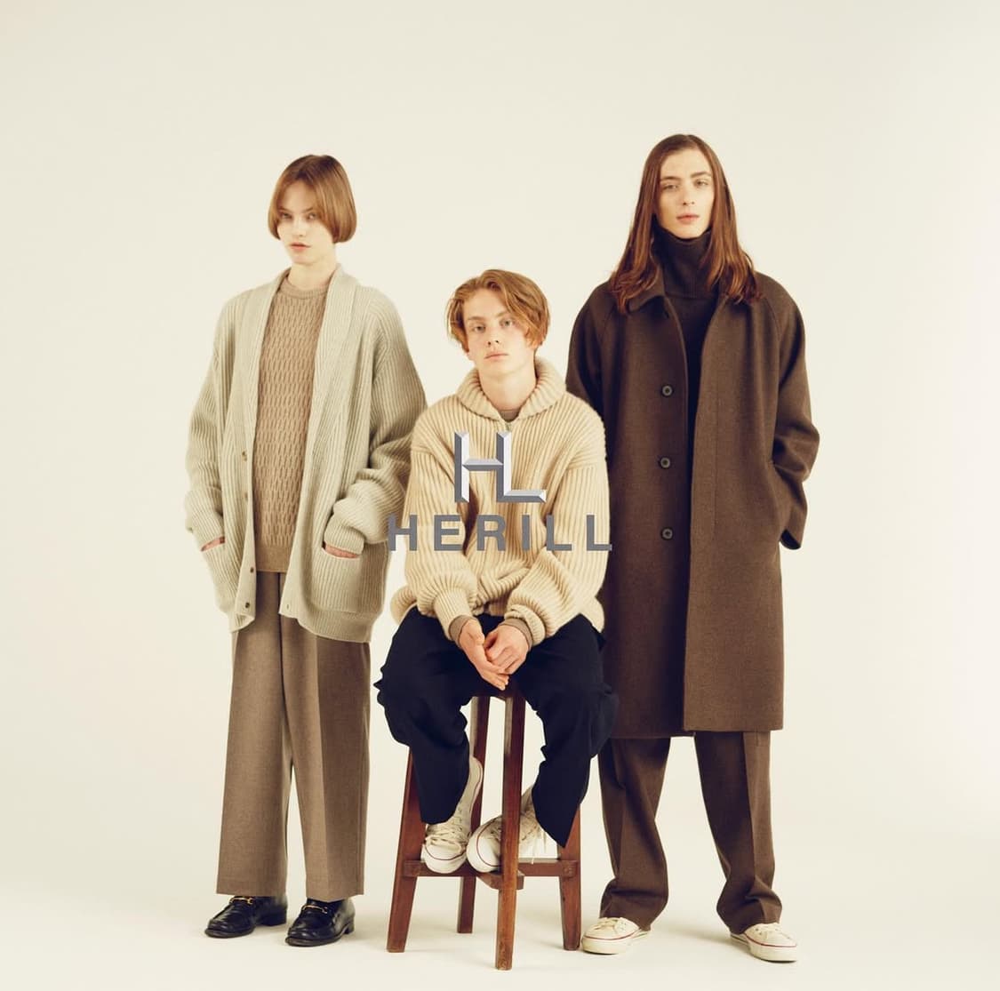 헤릴 herill 캐시미어 숄 가디건 차콜 2 상품이미지3