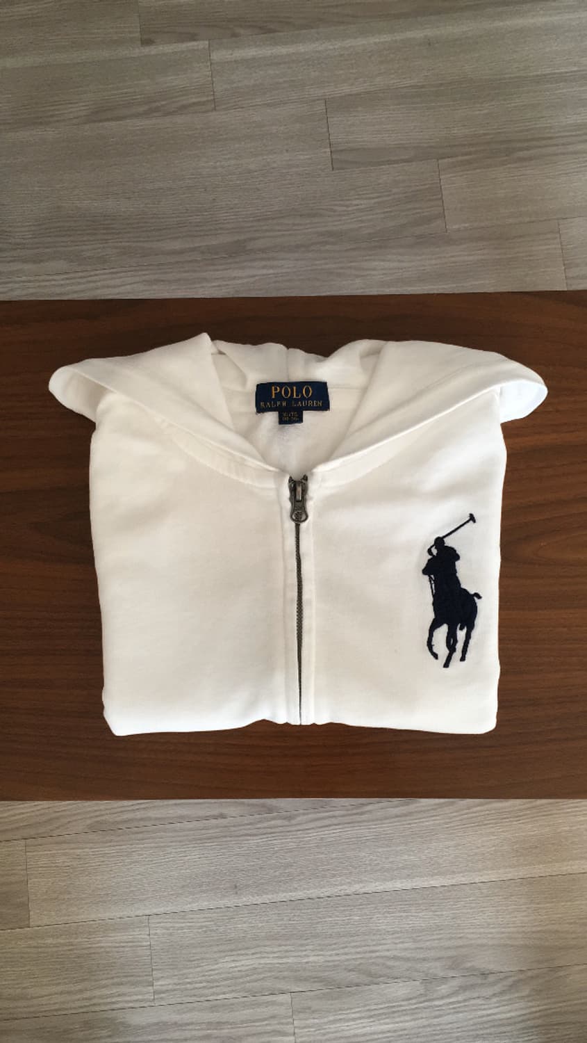 폴로 빅포니 후드집업 화이트 상품이미지1