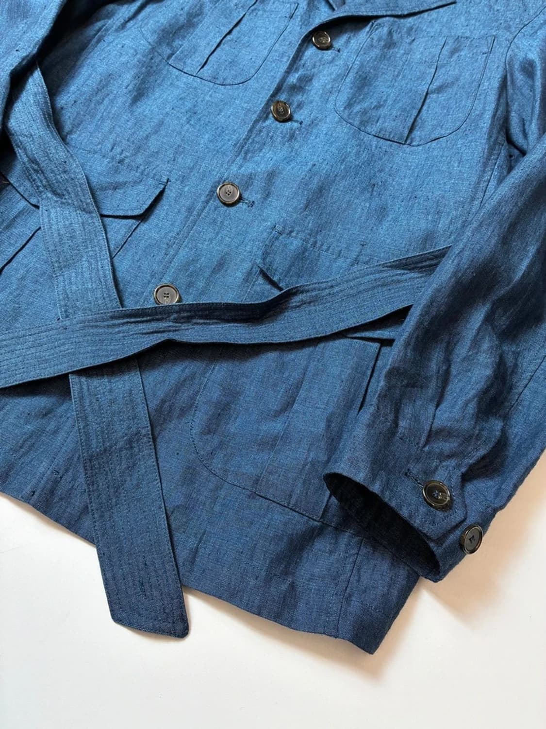 맨온더분 20ss 100% 린넨 벨티드 헌팅 자켓 PN8407 상품이미지3