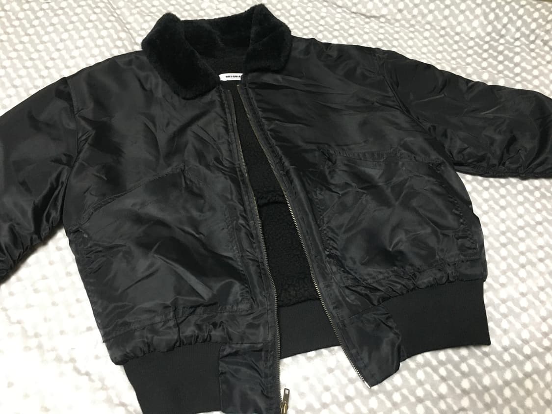 무스탕 항공 점퍼 블랙 상품이미지1