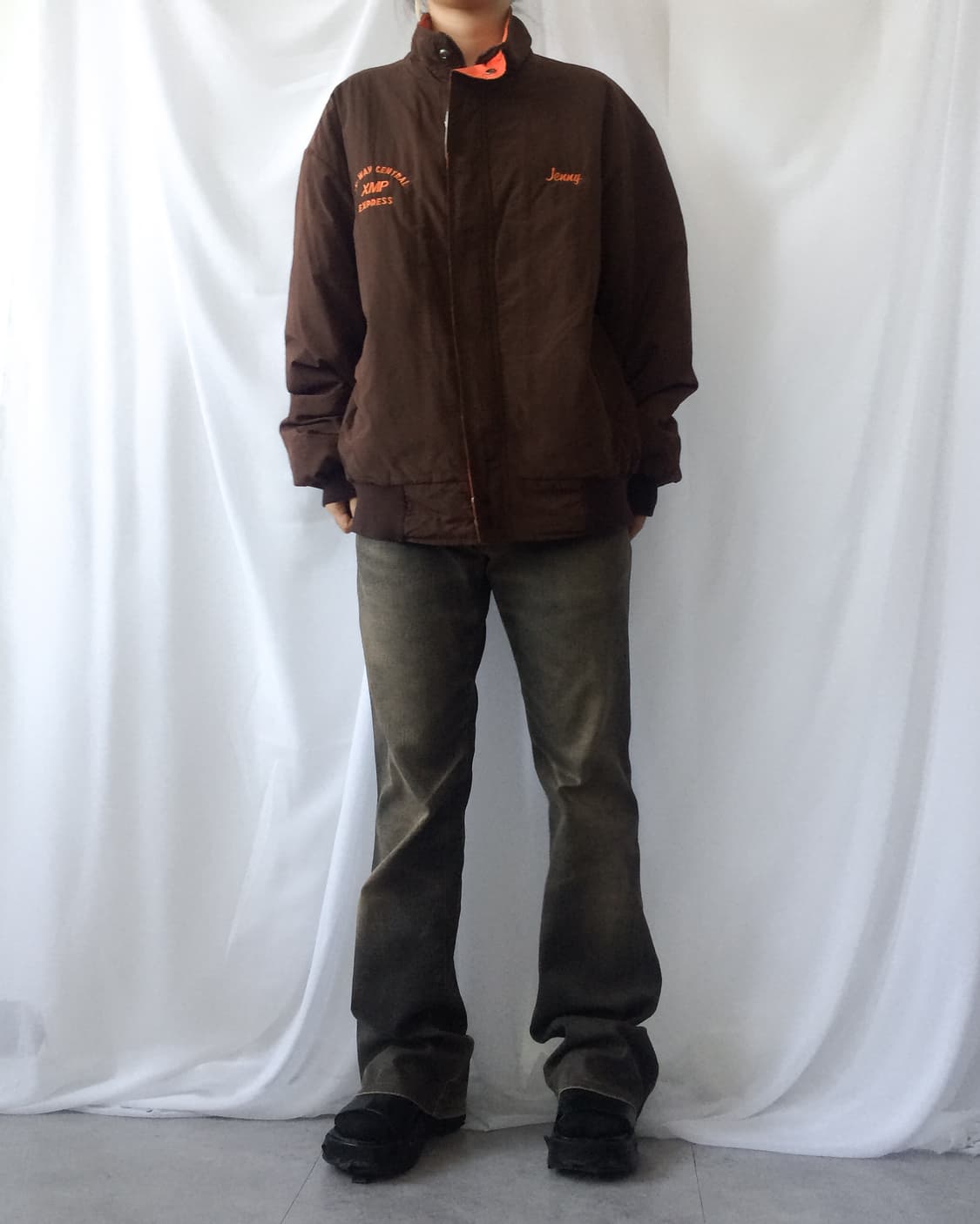High neck over fit bomber jacket 상품이미지6