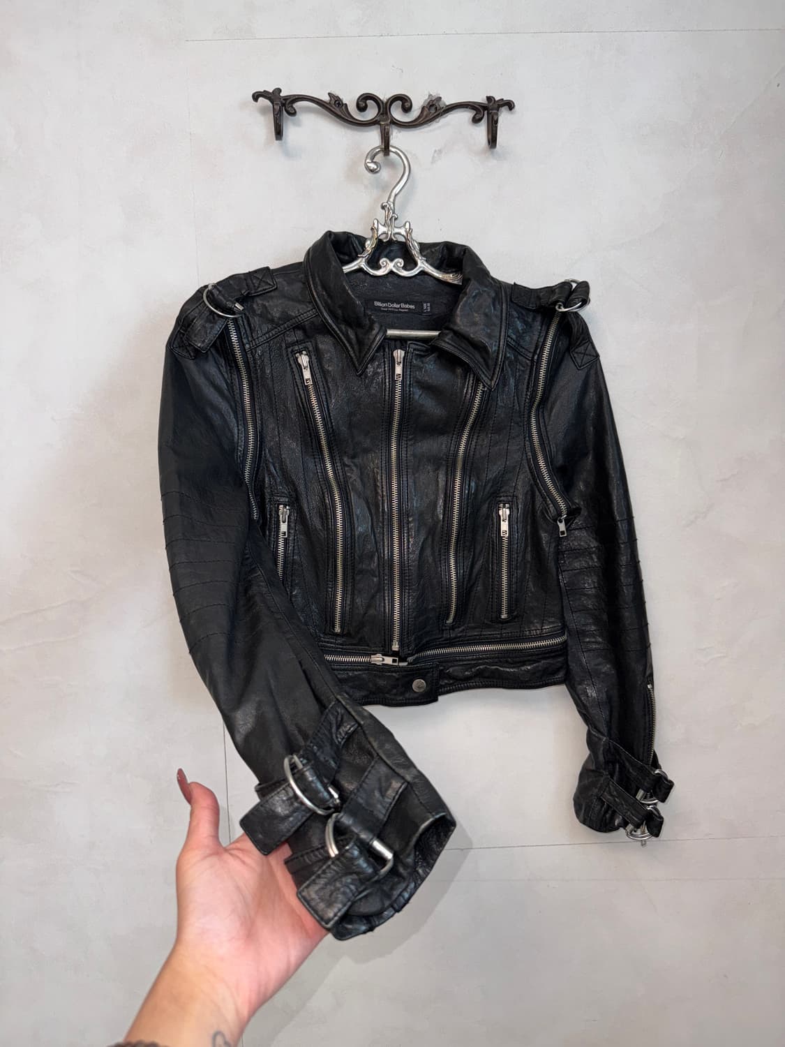 Bilion Dollar Babes lamb skin zipper jk 상품이미지4