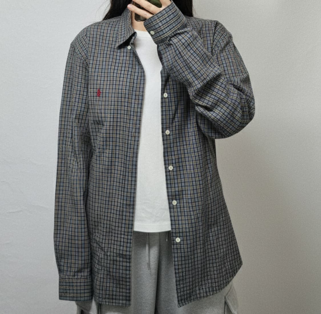 폴로 랄프로렌 체크무늬 셔츠M 상품이미지2