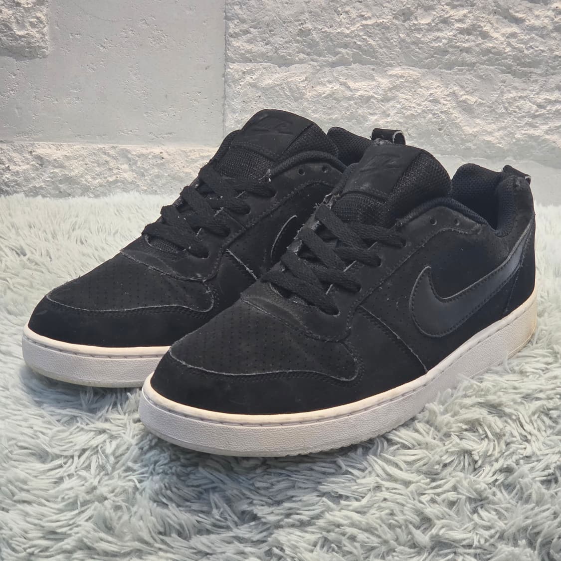 7w-16:나이키 코트 보로우 로우 블랙 스웨이드 26.5cm 상품이미지1