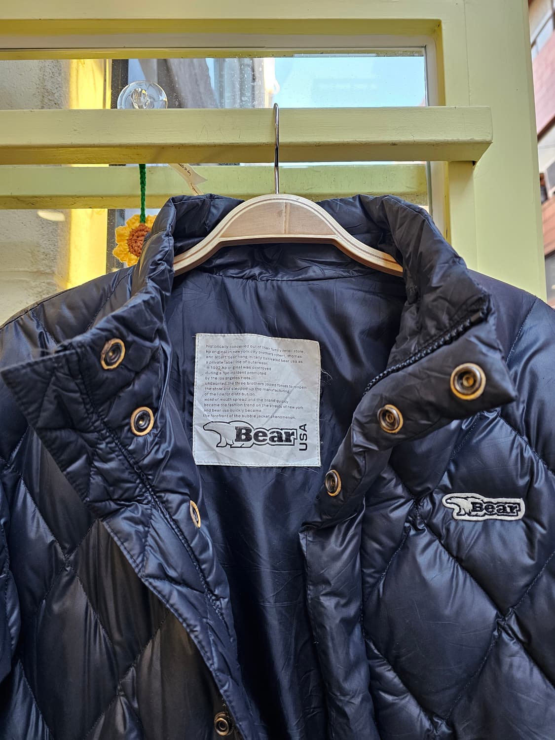 Bear U.S.A 차콜블랙 아가일 2WAY 다운 경량패딩 상품이미지5