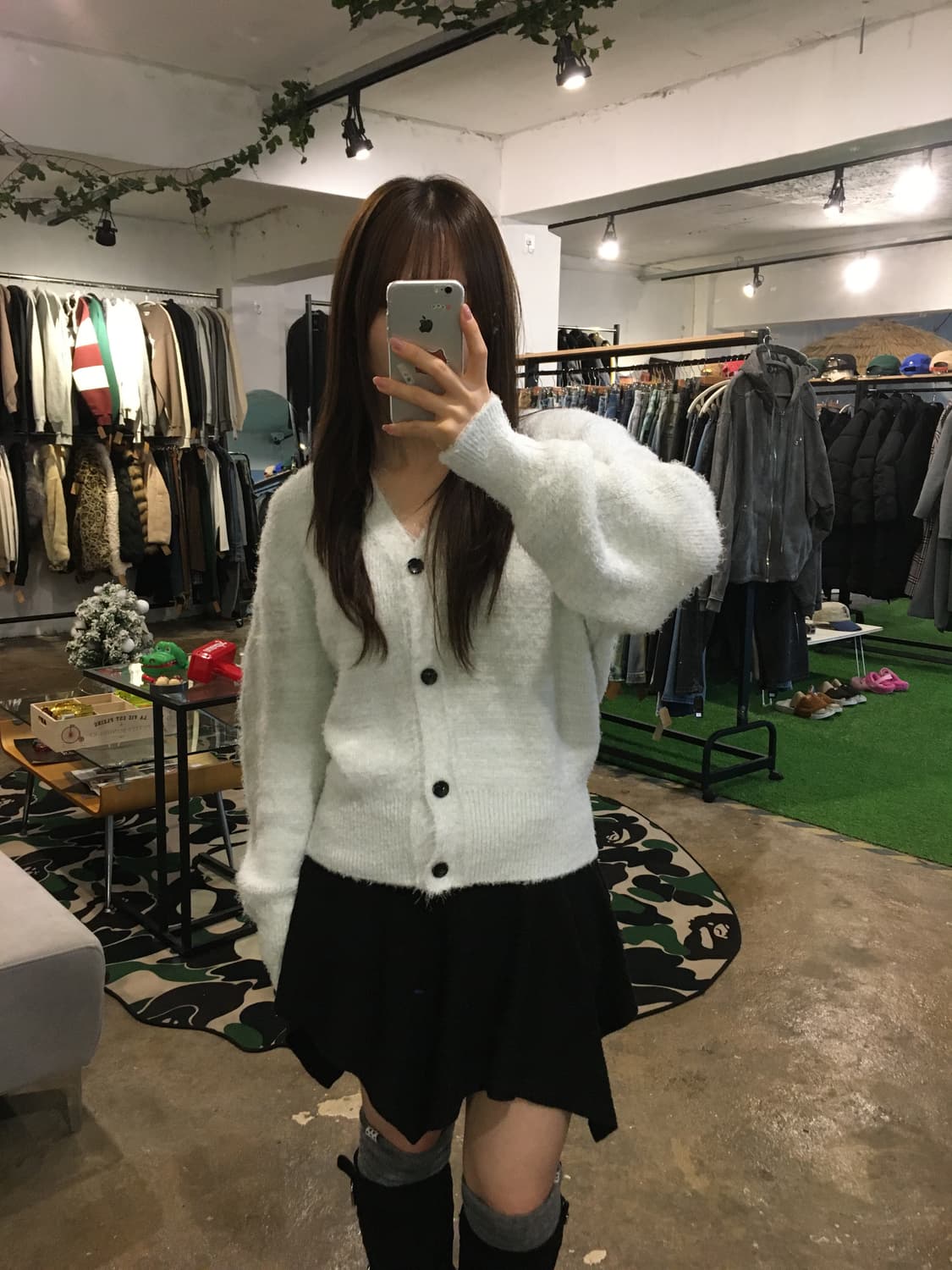 아위 노라 부클 가디건 민트/새상품 상품이미지1