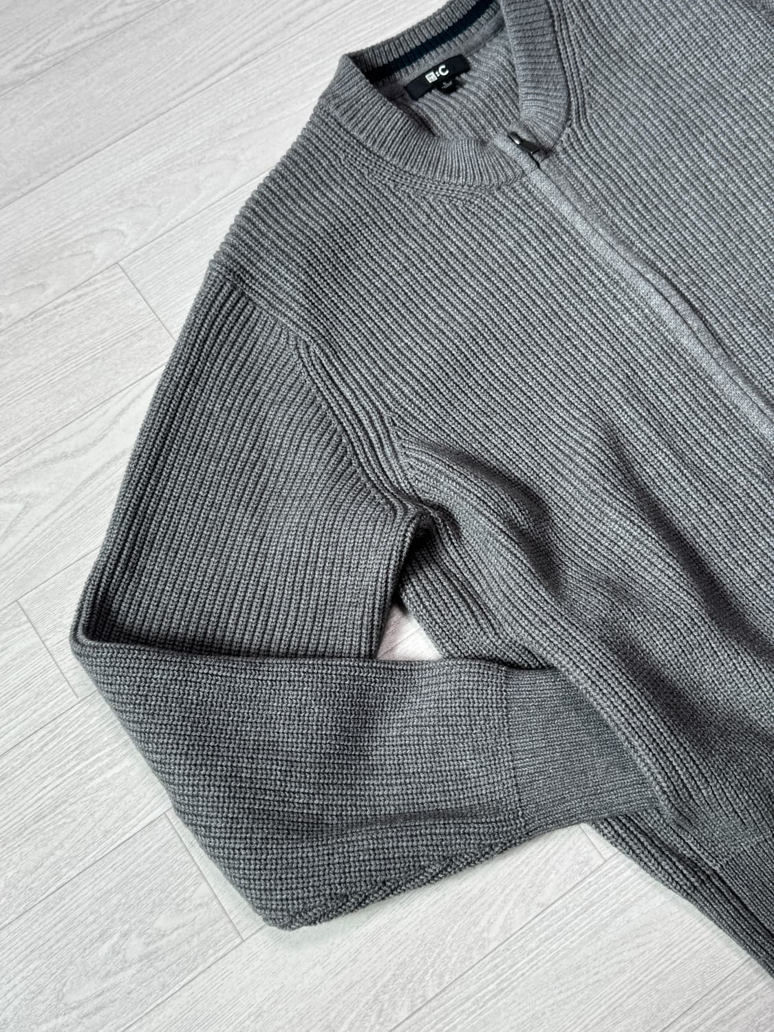 유니클로C 크루넥 풀집 가디건 그레이 S 상품이미지5