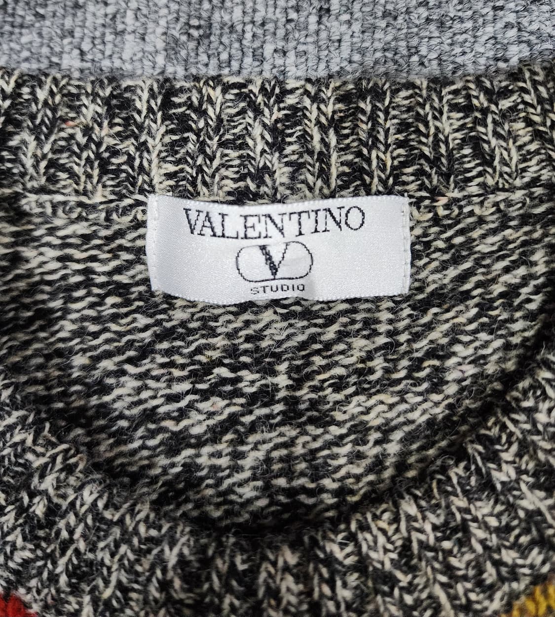 빈티지 90s 발렌티노 스튜디오 아가일 패턴 버진 울 니트 4 상품이미지6