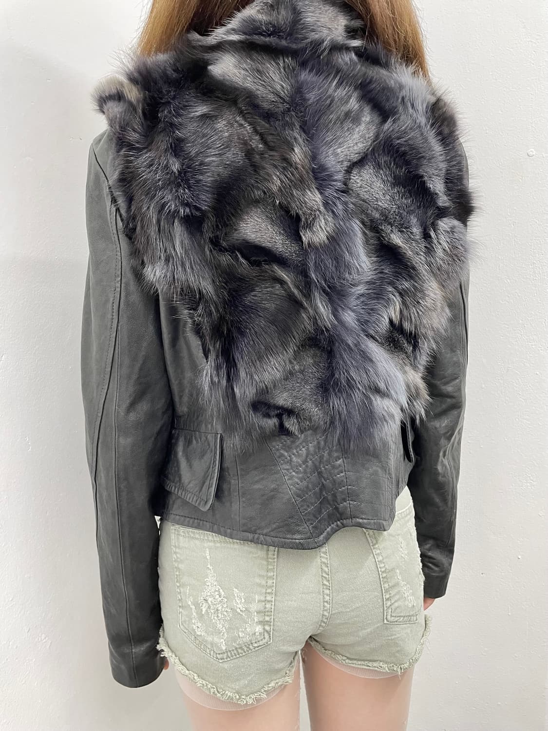 딥블루 폭스 퍼자켓 상품이미지3