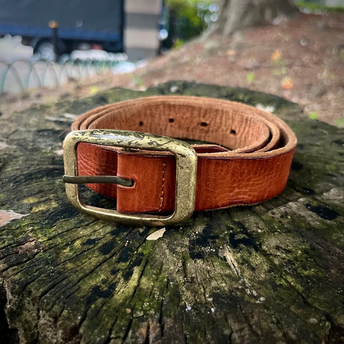 골든 버클 리얼 레더 벨트 상품이미지6