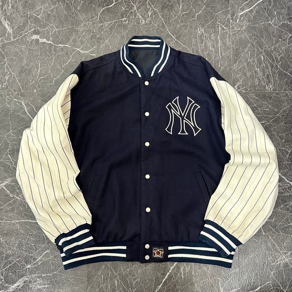 제프 해밀턴 90s 뉴욕 양키즈 리버시블 바시티 자켓 상품이미지4