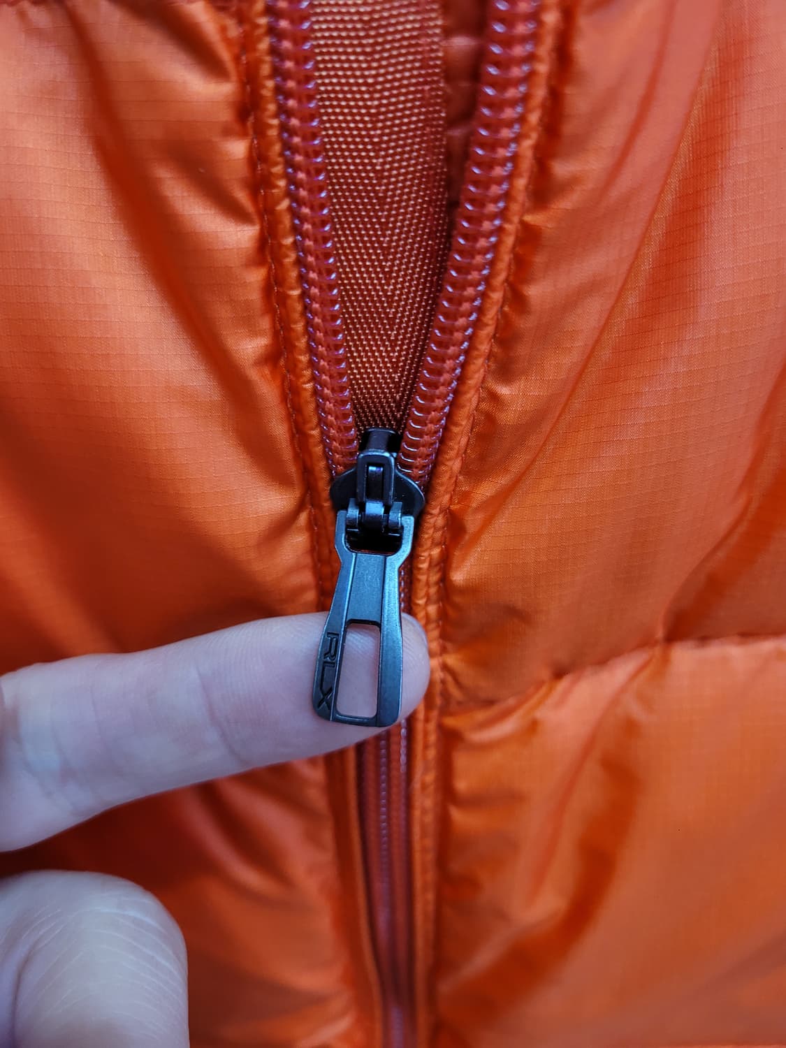 RLX 폴로 랄프로렌 오렌지 패딩 조끼 (오리털) 상품이미지4