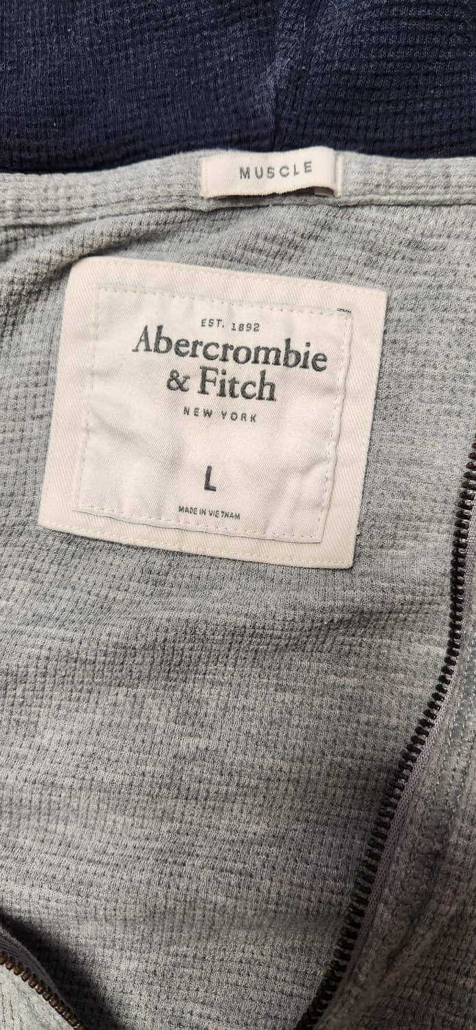 빈티지 아베크롬비 와플 그레이 후드집업 L 상품이미지2