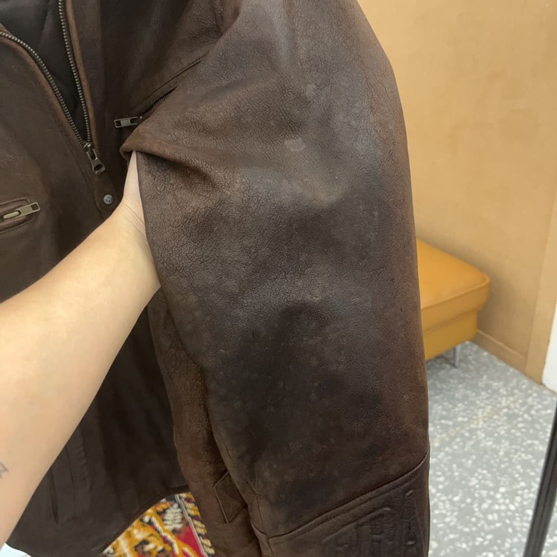 마리떼프랑소와저버 00s 빈티지 염소 가죽 자켓 105 C06279 상품이미지6