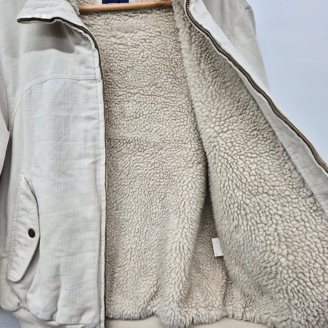 랭글러 코듀로이 뽀글이 털 자켓 아이보리 남성 L 상품이미지8