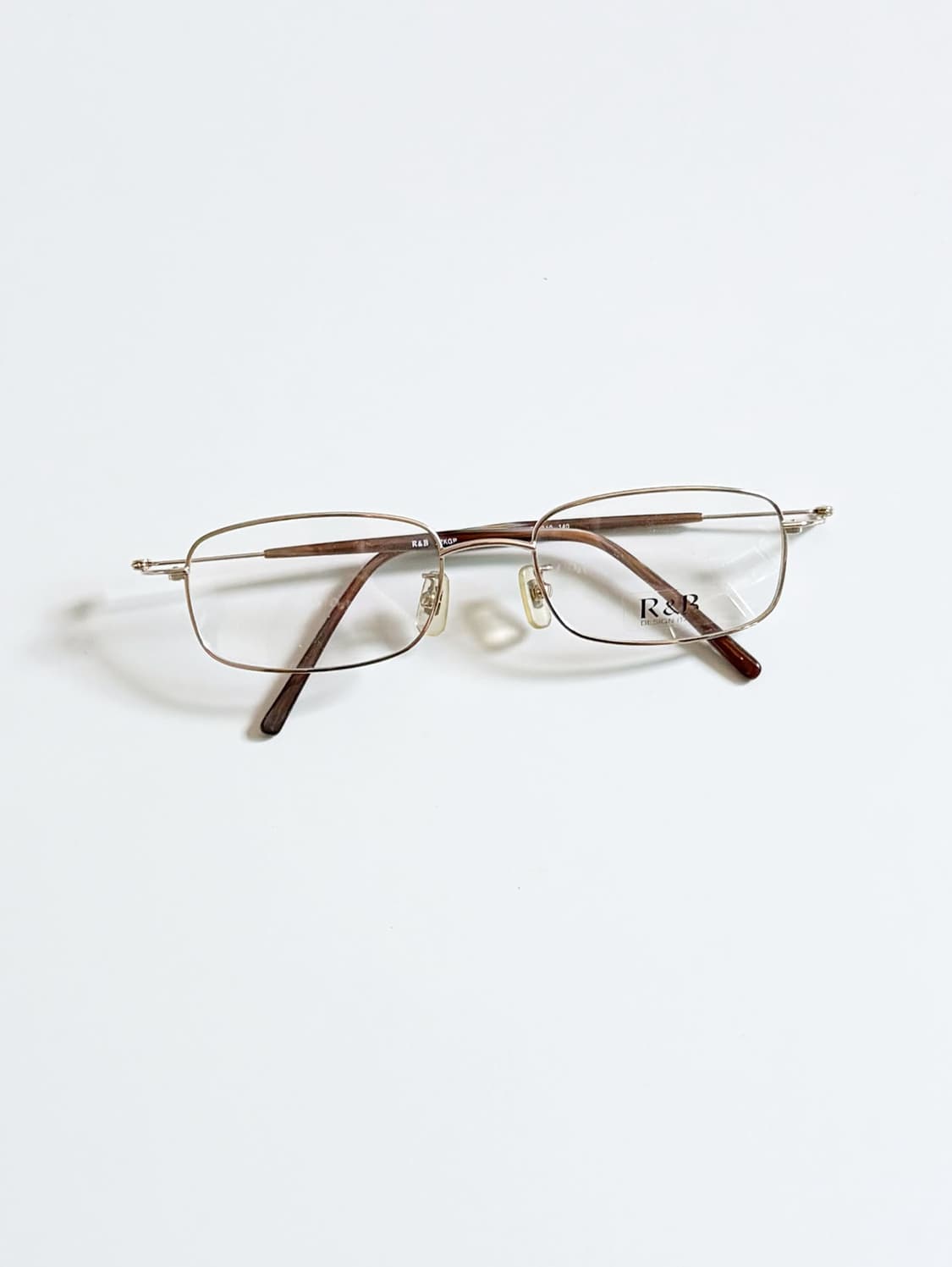 R&B EYEWEAR 골드 메탈 슬림 스퀘어 프레임 빈티지 안경 상품이미지1