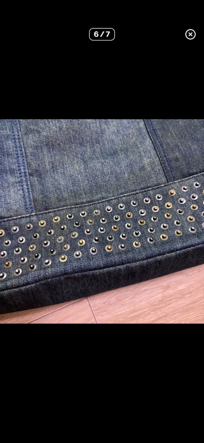 디젤 빈티지 진청 데님 토트백 상품이미지6