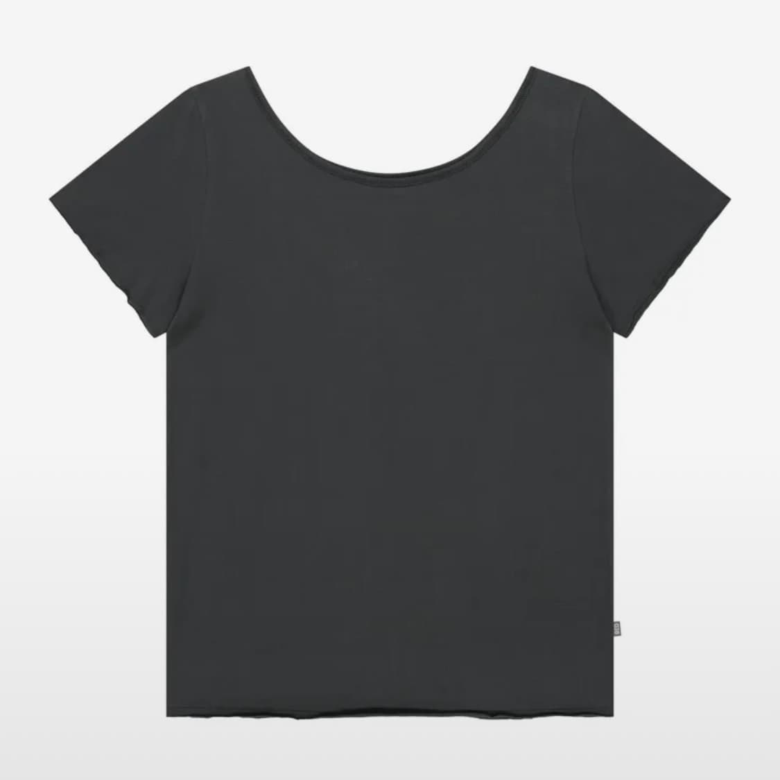 코이세이오 038 루즈 오프 숄더 티셔츠 차콜 상품이미지1