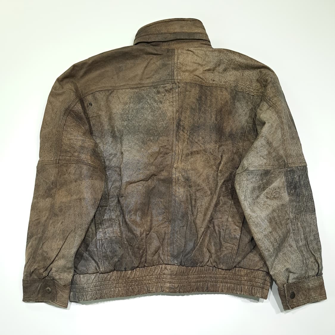 CL935 M 밀란레더웨어 80s 가죽 브라운 자켓 상품이미지7