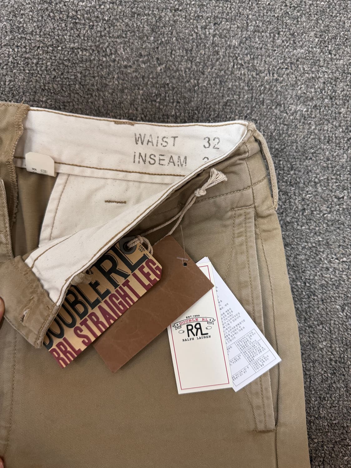 Rrl 오피서 치노 밀리터리카키 32x32 상품이미지2