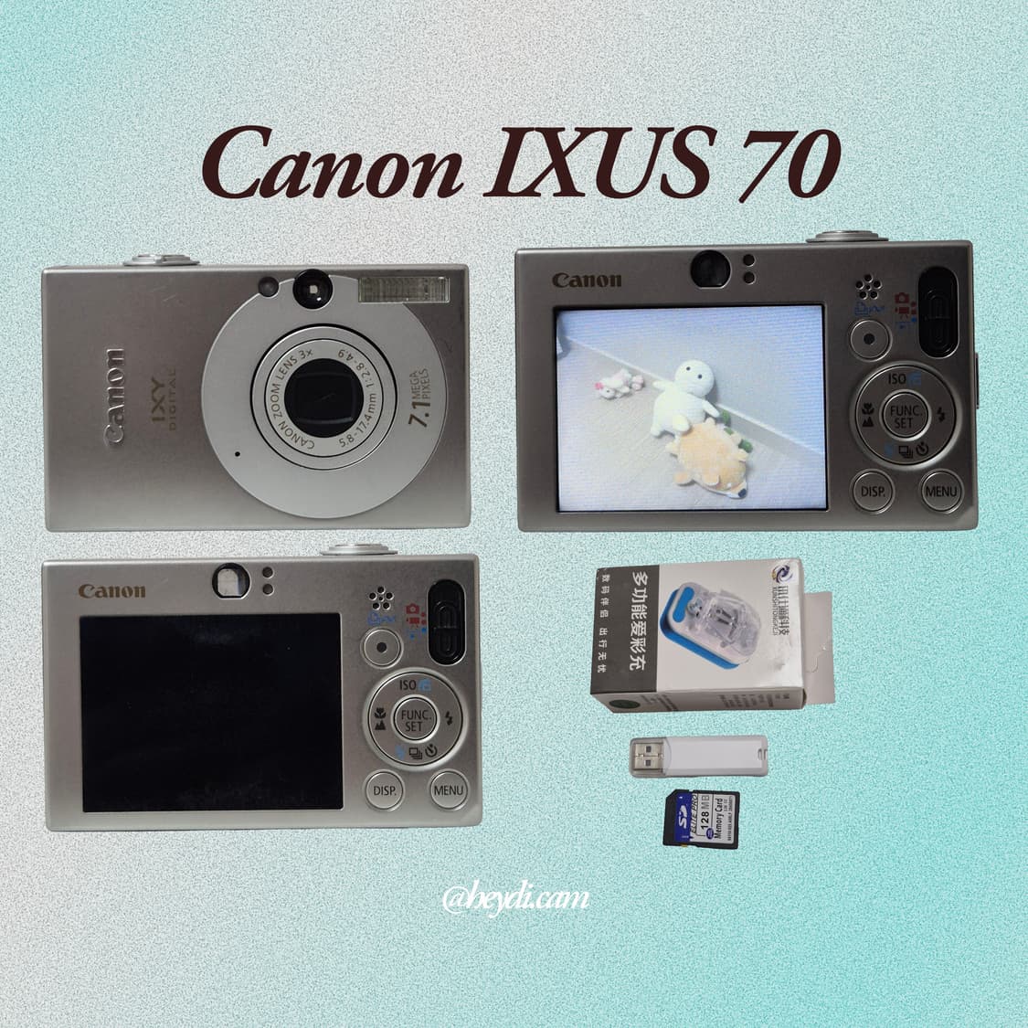 (강민경 아이브 리즈 은채) 캐논 ixus70실버 상품이미지2